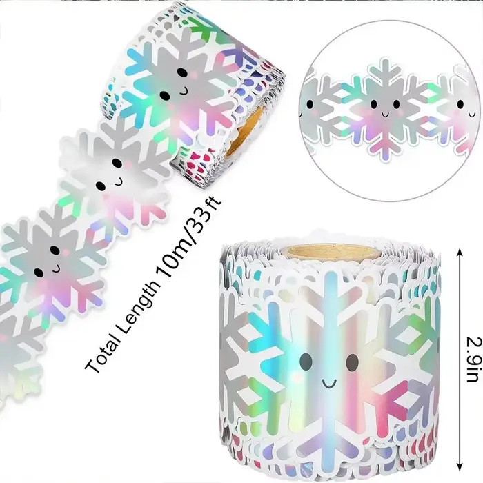 Autocollant décoratif de bordure de bonbons de noël