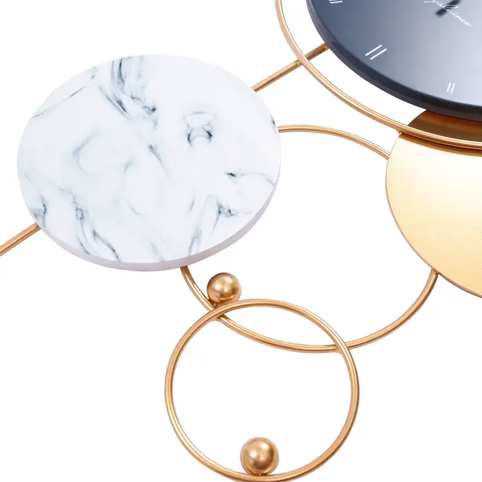 Grandes horloges murales pour décor de salon, métal intérieur, or, chic, décoratif, à piles, silenci