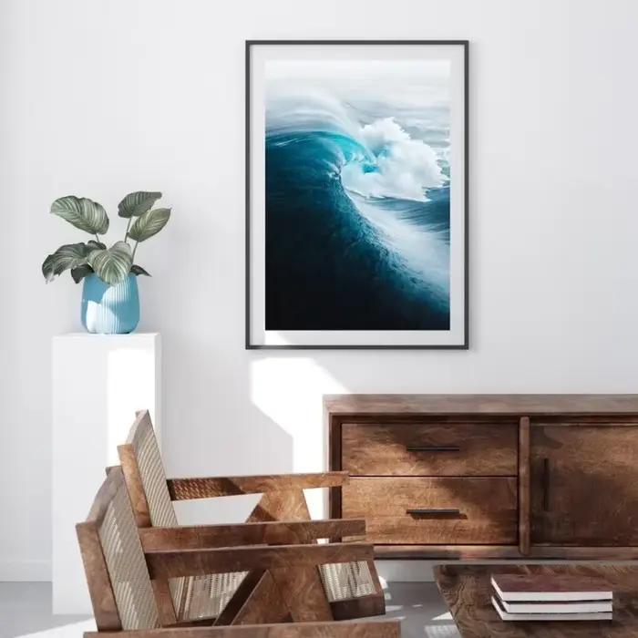 Affiche de photographie de vague d'océan moderne