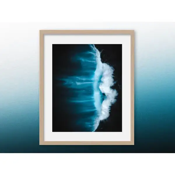 Affiche de photographie de vague d'océan moderne, peinture sur toile de paysage marin de plage côtiè