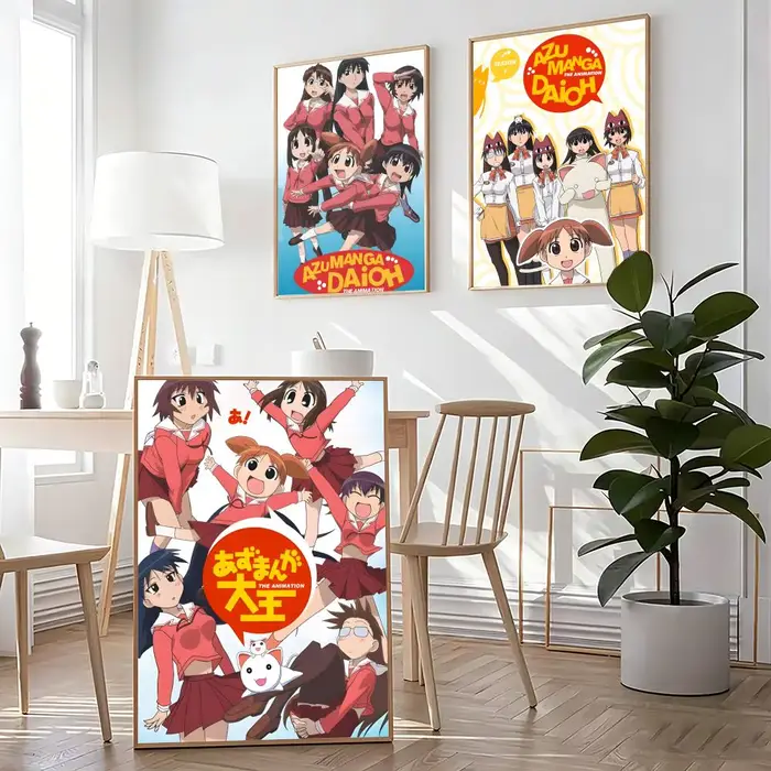 Affiches et impressions d'art de peinture calligraphique Azumanga Daioh, décoration d'intérieur, cadeaux d'art