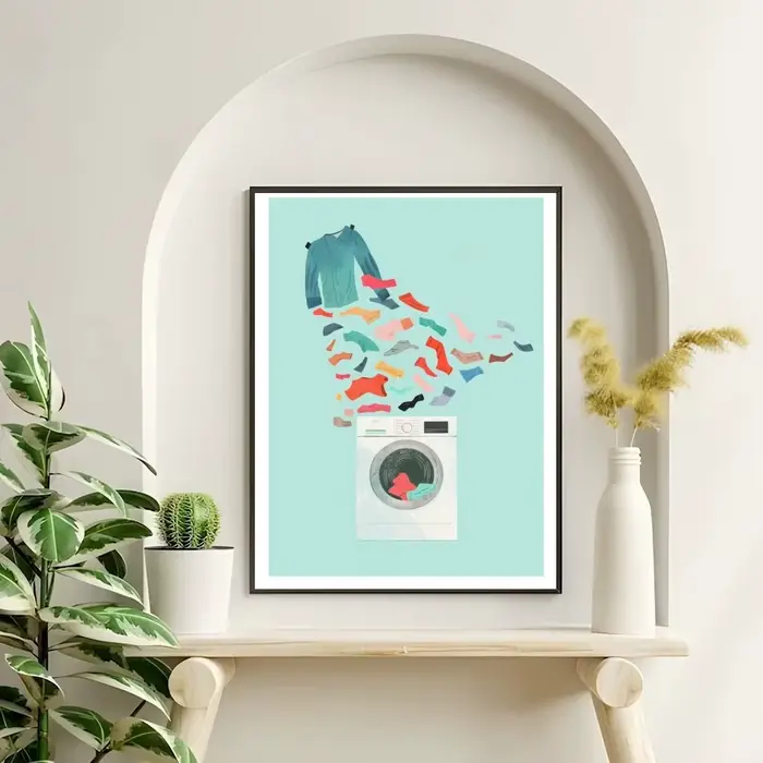 Affiche d'art pour le jour du linge