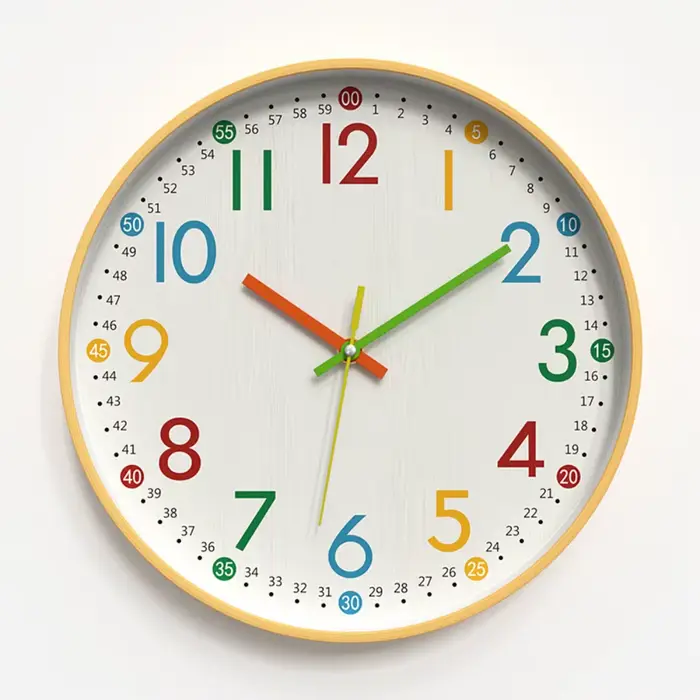 Horloge murale à chiffres de 12 pouces facile à lire