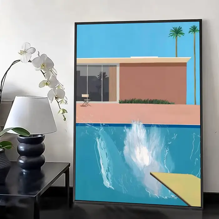 Affiche d'artiste D-david Hockney sans cadre, esthétique contemporaine, papier PP, décoration murale