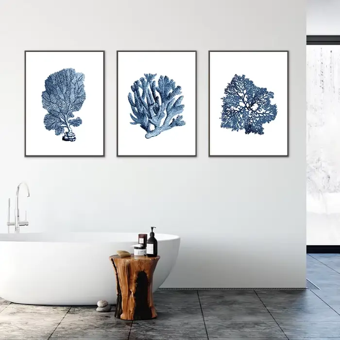 Affiche d'algues bleues imprimées