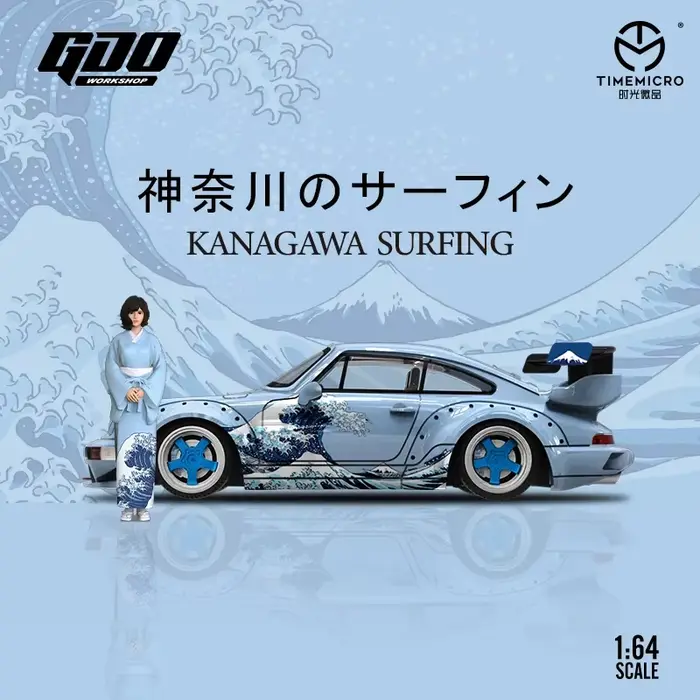 1:64 RWB964 La grande vague de Kanagawa Peinture pour collection et affichage