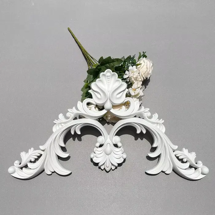 Décoration murale en PU, panneau décoratif floral ajouré, moulure murale d'angle, bande de bordure décorative