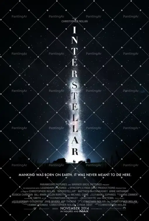 Peinture sur toile d'art cinématographique Interstellar, affiche de film science-fiction classique, 