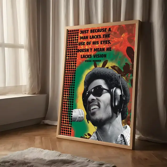 Affiche autocollante S-Stevie Wonder