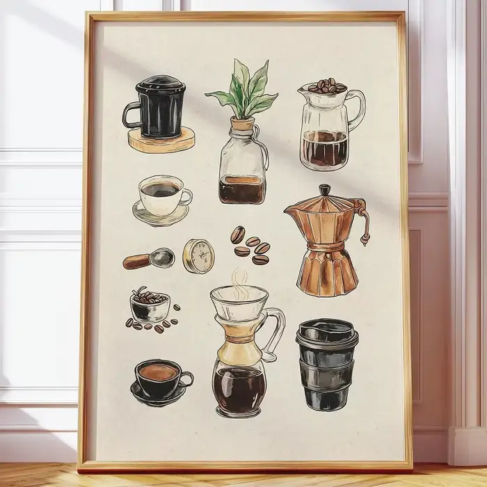 1 pièce Tableau mural rétro non encadré sur toile rustique