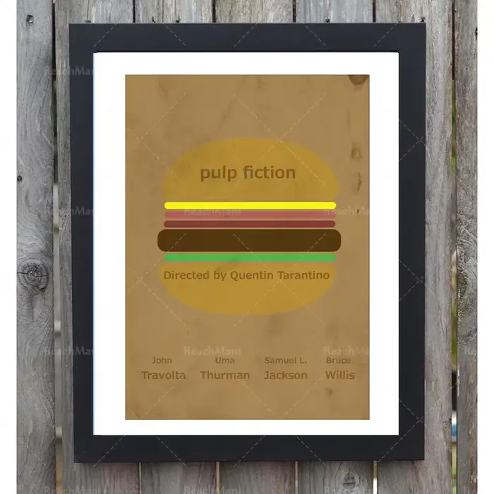 Affiche imprimée de film minimaliste, Pulp Fiction, Film