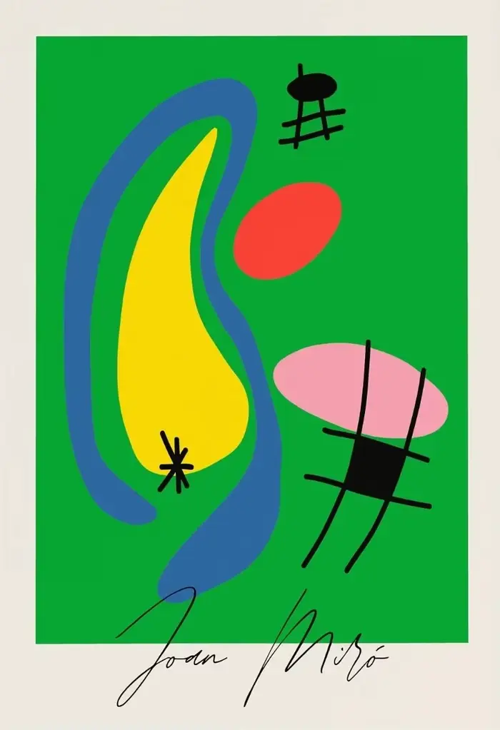 Tableaux sur toile de l'artiste célèbre Joan Miró, style abstrait rétro, affiches sur toile, décorat
