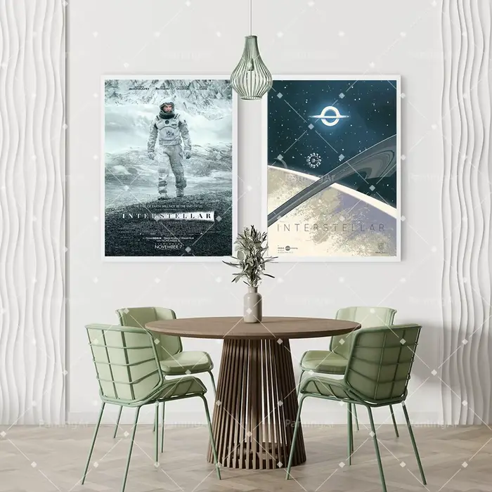 Peinture sur toile d'art cinématographique Interstellar