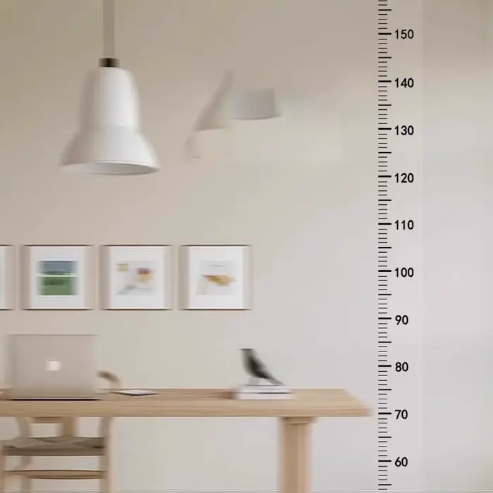 2m Wall Height Measurement Card - Easy-to-Read Durable PC Material Writeable & Removable Ideal for R