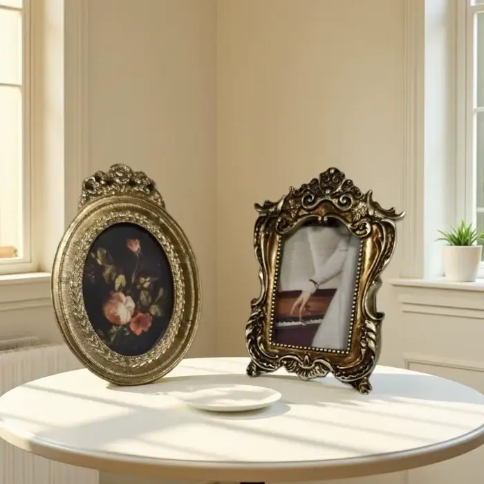 Cadre Photo rétro, Mini cadre Photo orné Antique pour affichage table