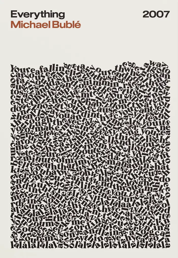 Paroles abstraites de musique Pop, atmosphère esthétique, affiches d'esthétique nordique, peinture s