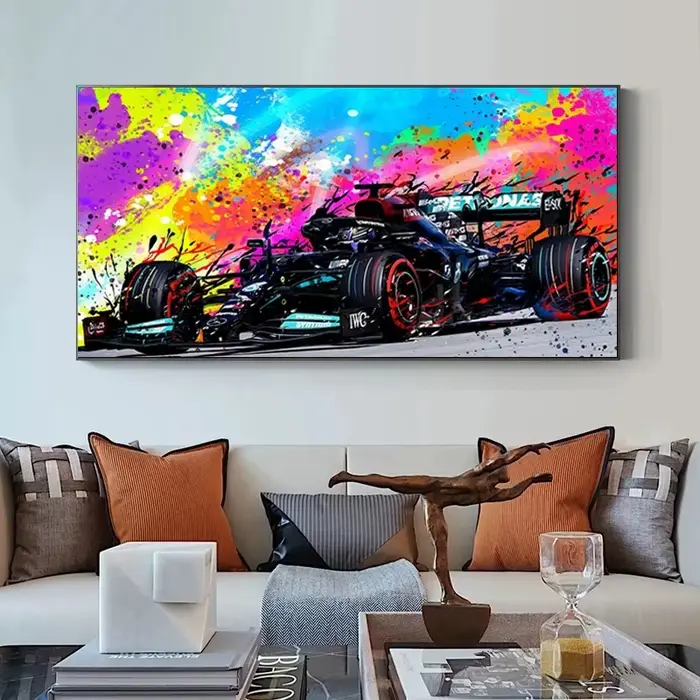 Peinture sur toile colorée populaire moderne