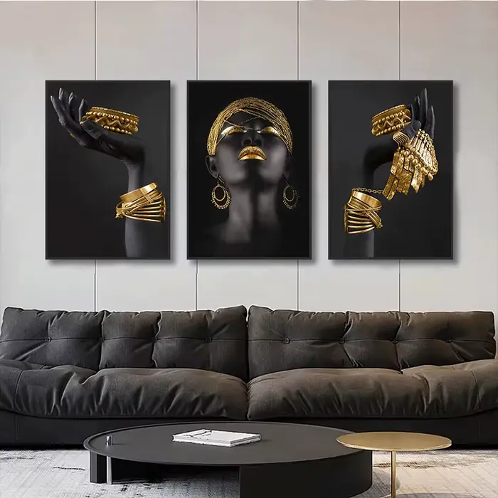 Affiches d'art mural de femme africaine et imprimés