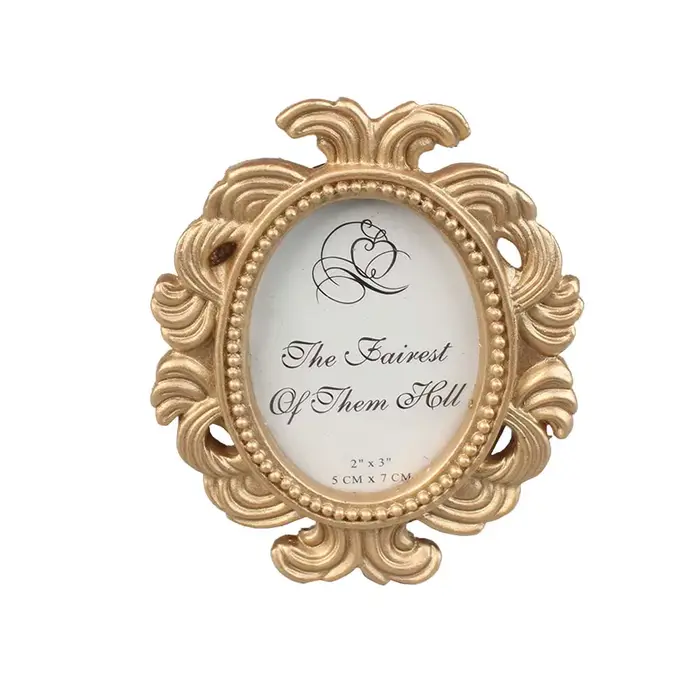 Cadre photo elliptique floral, petit porte-photo baroque, cadre photo de bureau, décor de mariage, c