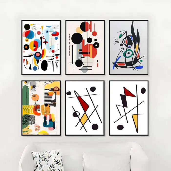 Affiche d'exposition abstraite vintage Joan Miro sans cadre