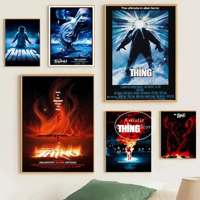 THE THING-Peinture sur toile de film d'horreur scientifique