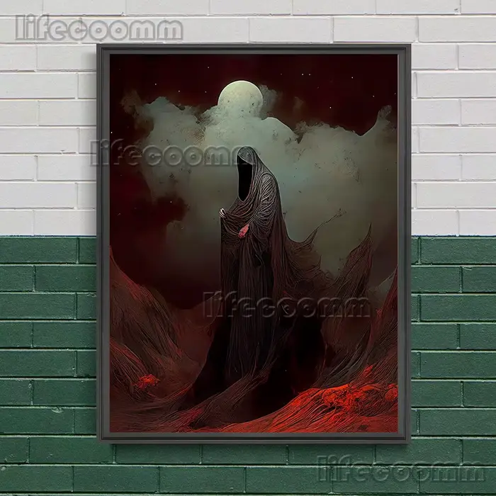 Le pont vers l'enfer, peinture sur toile d'art mural Vintage