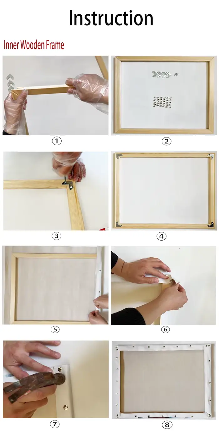 Cadre de Peinture à l'Huile Moderne en Aluminium et Métal
