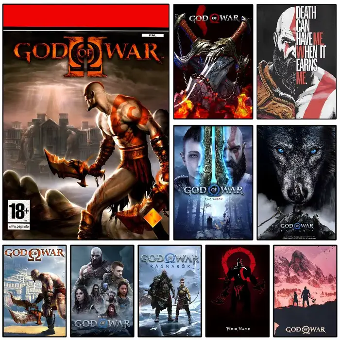 Affiche de jeu G-Dod Of War avec imprimés