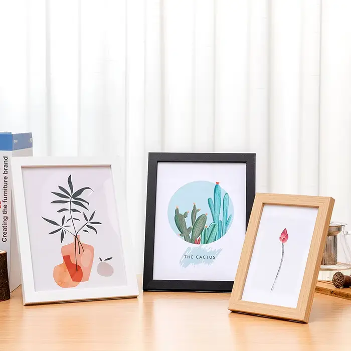 Petit cadre Photo en bois pour tenture murale