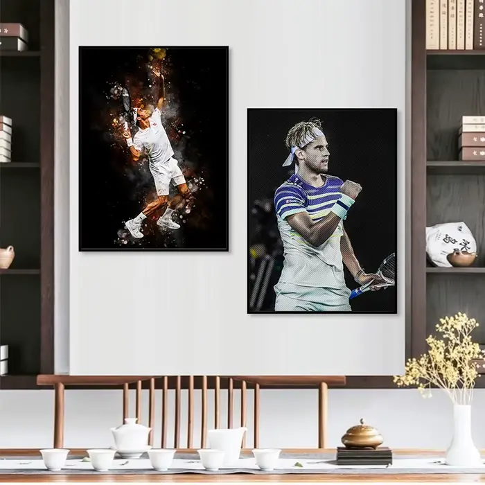 Moderne Monde Tennis Mur Art Rafael Nadal Roger Federer Huile Sur Toile Affiches Et Impressions Salon Chambre Décoration Cadeaux