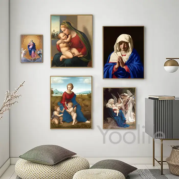 Peinture sur toile de Portrait de bébé de la vierge marie