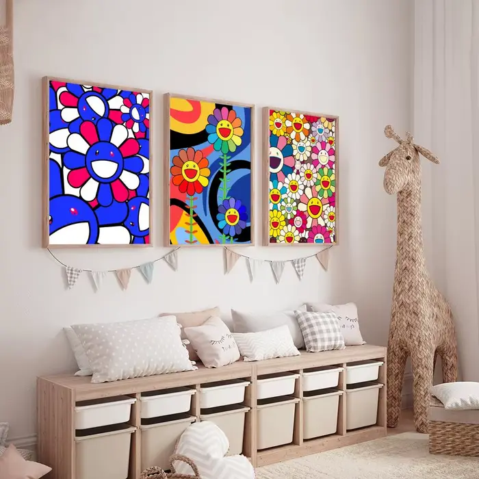 Affiche sur toile HD, peinture de fleurs
