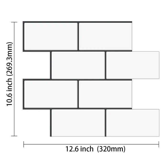 Autocollants muraux à gros carreaux