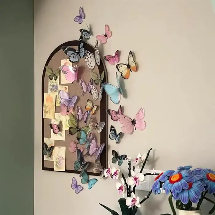 Panneau Photo papillon, présentoir mural, panneau de Collage de photos, décor de bureau pour la mais