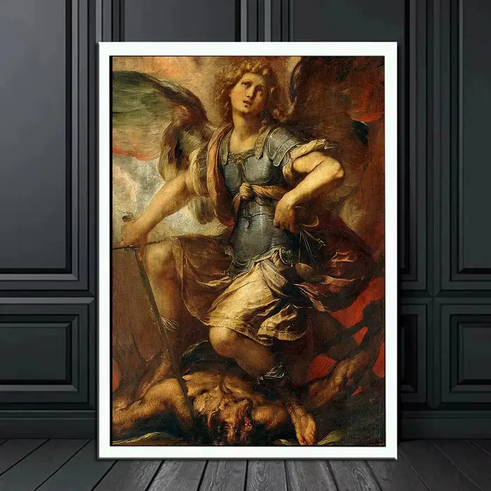 Rétro Religieux Mur Art Christian Ange HD Huile Sur Toile Affiches Et Impressions Michael Archange S