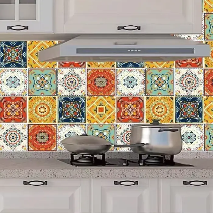 Carrelage de panneaux muraux Peel & Stick – Autocollant mosaïque imperméable et résistant à l'huile 