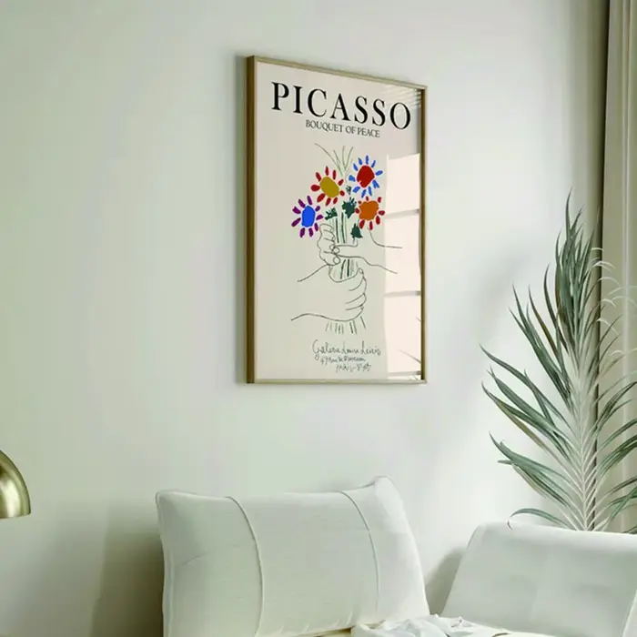 Picasso moderne Bouquet de paix Art mural vintage