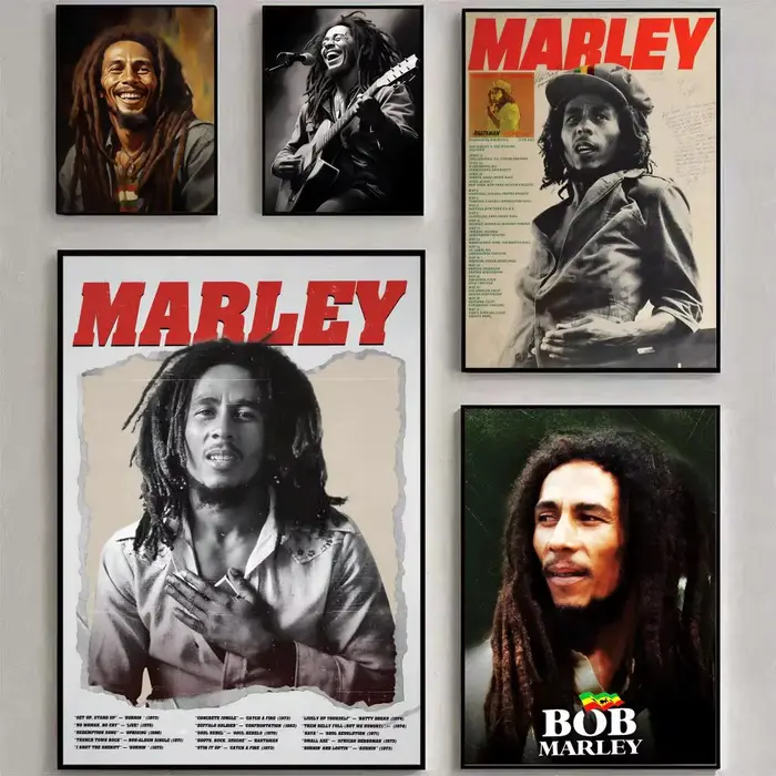 Affiche de chanteur b-bob m-m-marley