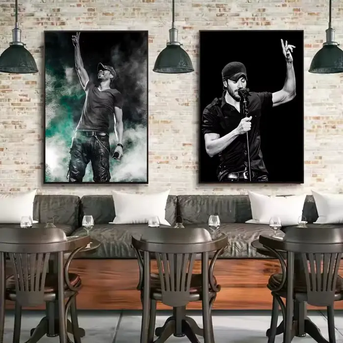 Affiche en papier imprimé de chanteur e-érique i-glesias, pour la maison, le salon, la chambre à coucher, l'entrée, le Bar, le café, peinture artistique, décoration
