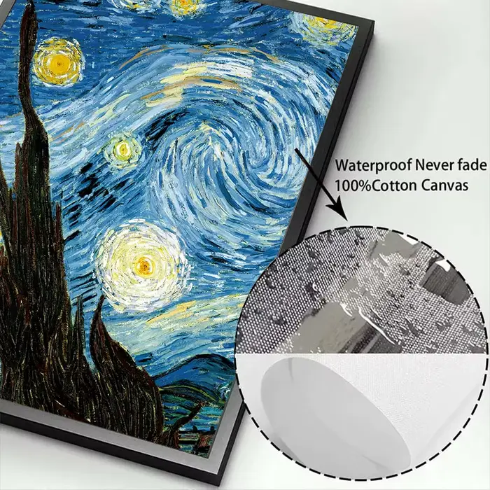 Célèbre artiste Van Gogh Monet peinture ciel étoilé Iris fleur toile affiche impression mur Art photo salon décor Mural