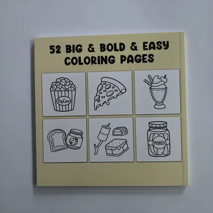 Livre de coloriage sur les aliments