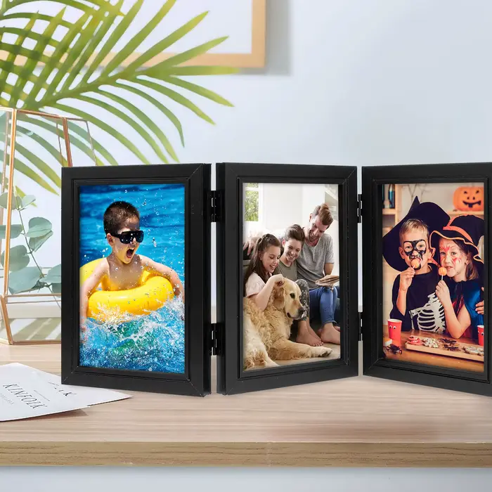Cadre photo double/triple 180 ° Support