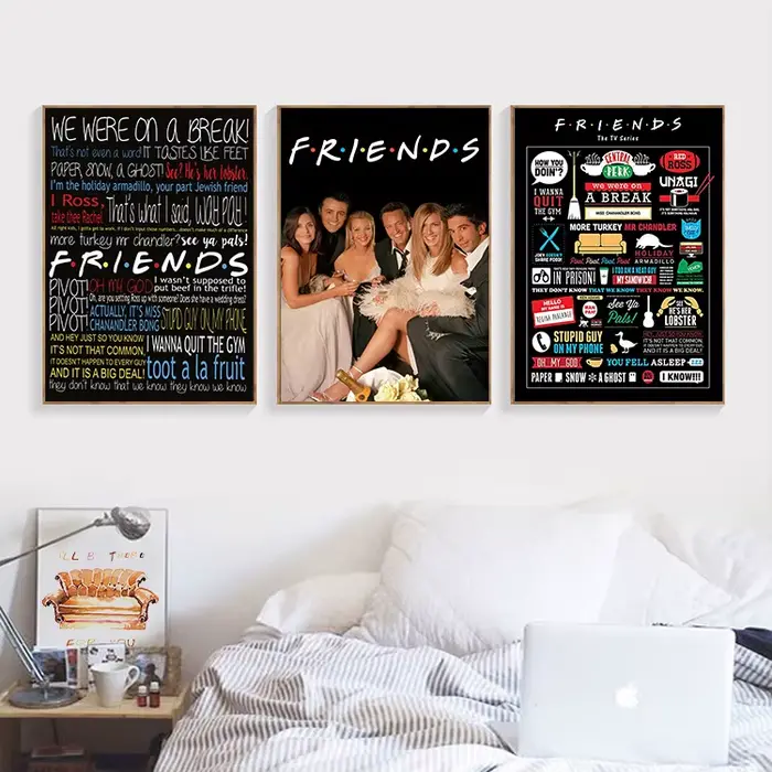 Affiches et imprimés de série TV classiques Friends, images murales, salon, chambre à coucher, décoration de la maison