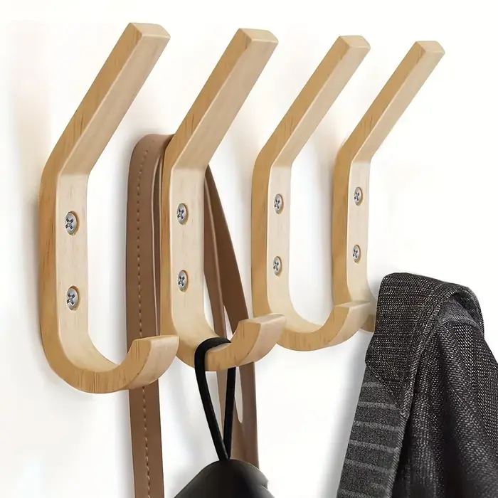 Crochets muraux en bois