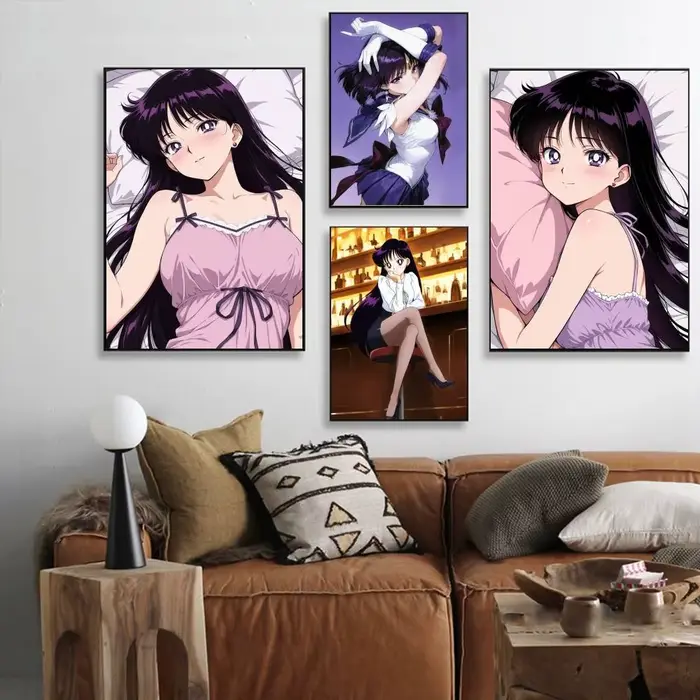Affiche murale de dessin animé JP S-Sailor Mars, décoration artistique pour le bureau, le salon, décoration de maison unique, image