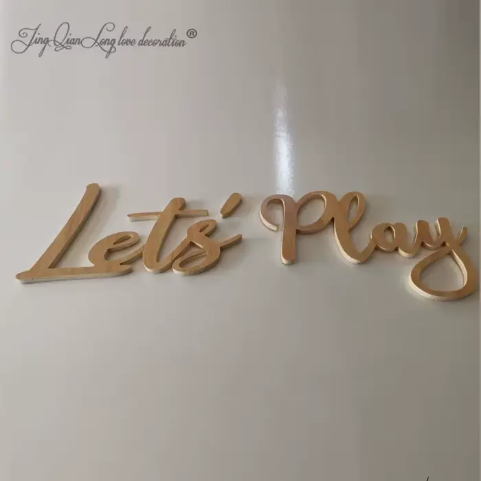 Panneau mural Let's PLAY – Décor de salle de jeux pour enfants – Chambre à coucher