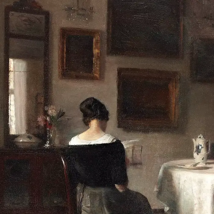 Peinture à l'huile Antique sur toile pour femme