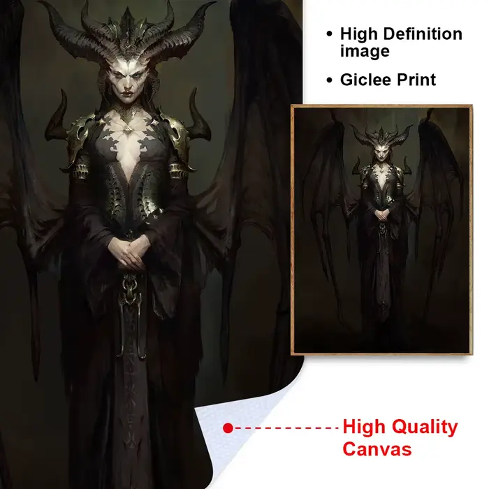 Diablo IV – affiche de jeu HD Lilith imprimée