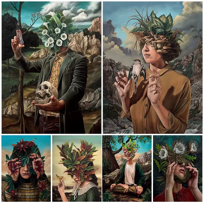 Peinture sur toile d'art mural vintage