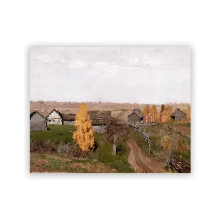 Toile de peinture à l'huile de paysage de ferme Vintage d'automne, toile d'art naturel imprimée, aff
